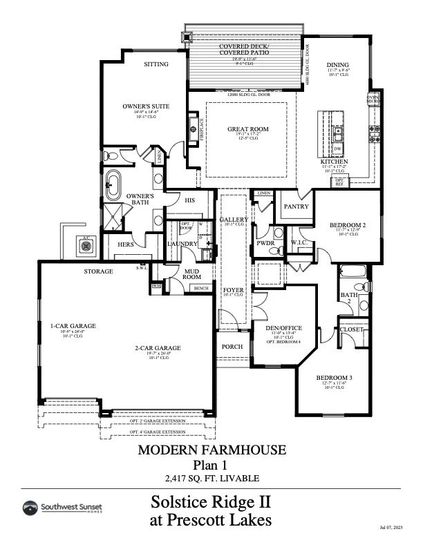 Pinnacle Floor Plan in Prescott AZ at Solstice Ridge II